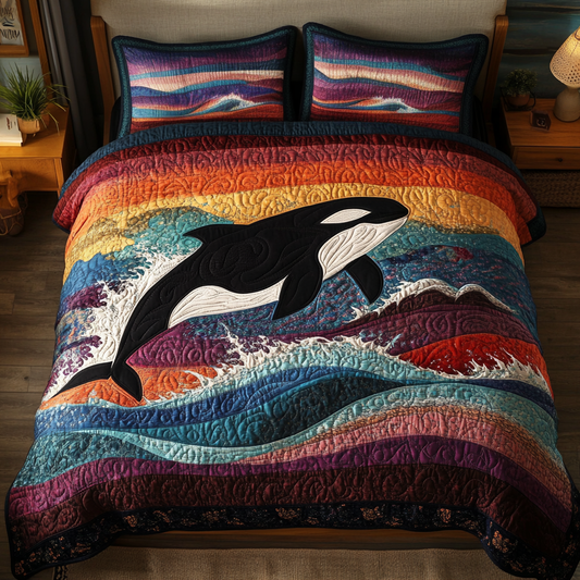 Mighty Fin 3-Piece Quilted Bedding Set NCU0DK6585