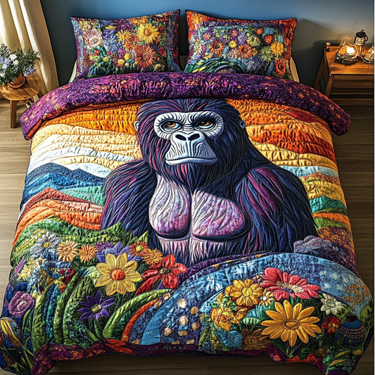 Mighty Gorilla 3-Piece Quilted Bedding Set NCU0DK4081