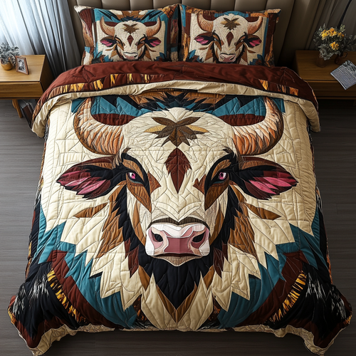 Mighty Horns 3-Piece Quilted Bedding Set NCU0VH3258