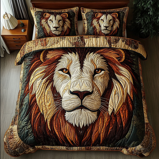 Mighty Lion 3-Piece Quilted Bedding Set NCU0DK9571