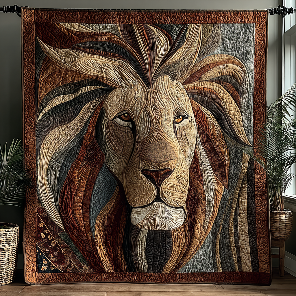 Mighty Lion Quilted Blanket NCU0DK8404