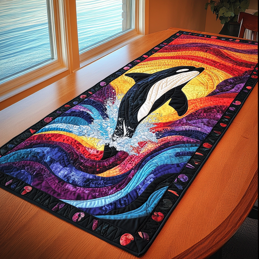 Mighty Orca Quilted Table Runner NCU0DK6632