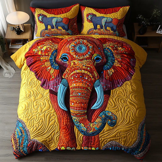 Mighty Trunk 3-Piece Quilted Bedding Set NCU0DK6817