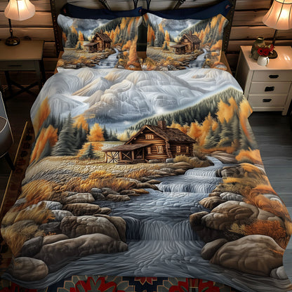 Millstone Stream 3-Piece Quilted Bedding Set NCU0PT7018