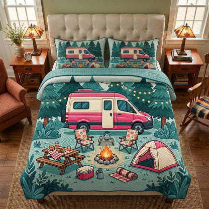 Mini Van 3-Piece Quilted Bedding Set NCU0XD2787