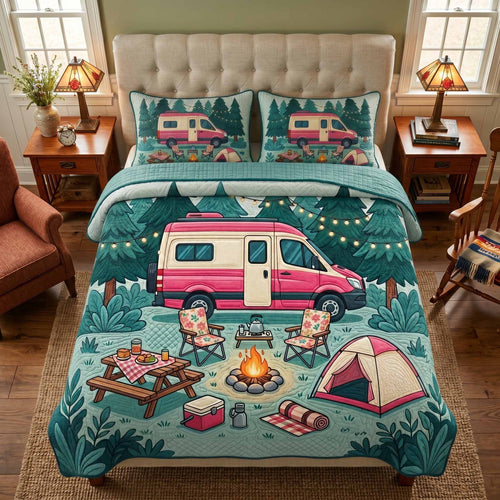 Mini Van 3-Piece Quilted Bedding Set NCU0XD2787