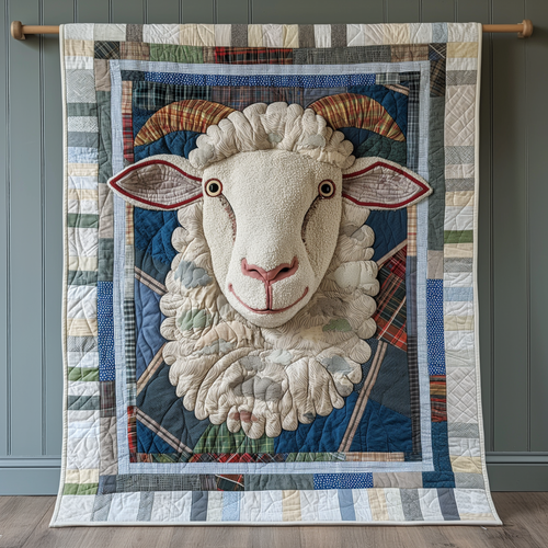 Minimalist Sheep Quilted Blanket NCU0TL306