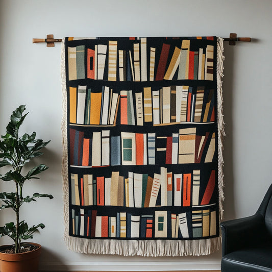 Minimalist Bookshelf Woven Sofa Blanket NCU0NT4750