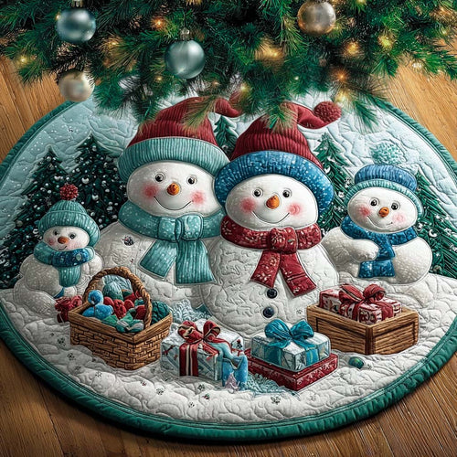 Mint Hat Snow Friends Quilted Tree Skirt NCU0XD1973