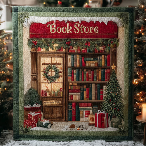 Mistletoe Bookshop Quilted Blanket NCU0TH3476