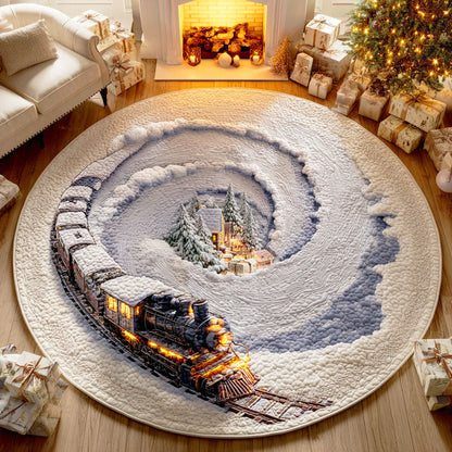 Mistletoe Magic Quilted Round Mat NCU0TD794