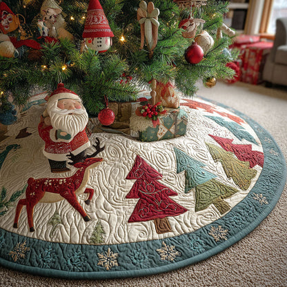Mistletoe Meadows Christmas Quilted Tree Skirt NCU0PT10280