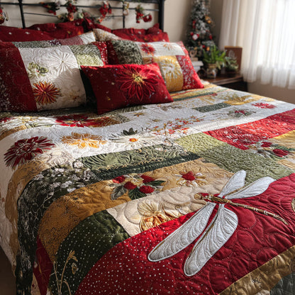 Mistlewing Dragonfly 3-Piece Quilted Bedding Set NCU0PT10666