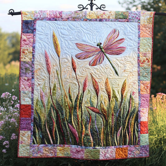 Misty Dragonfly Quilted Blanket NCU0PT6508
