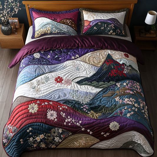 Misty Pavilion 3-Piece Quilted Bedding Set NCU0PT6545