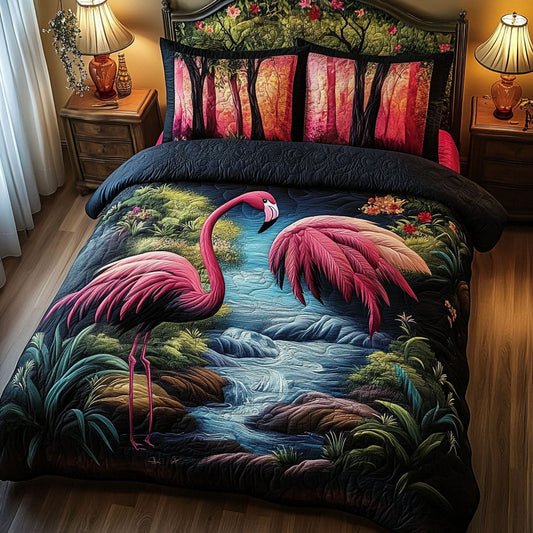 Misty Tropics 3-Piece Quilted Bedding Set NCU0PT6059