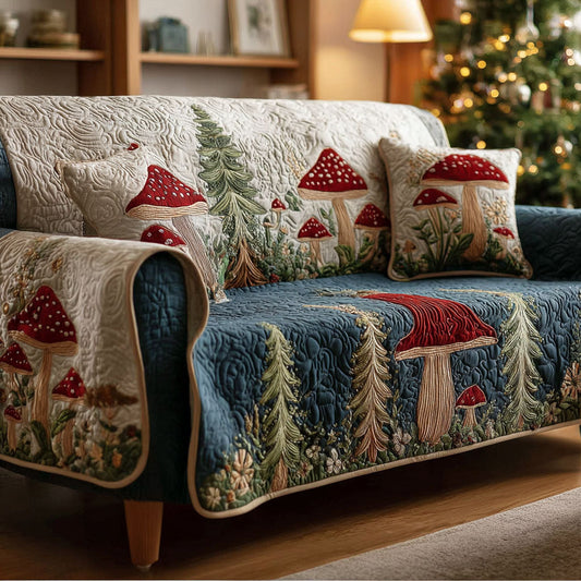 Misty Woodland Quilted Sofa Cover NCU0TV1267