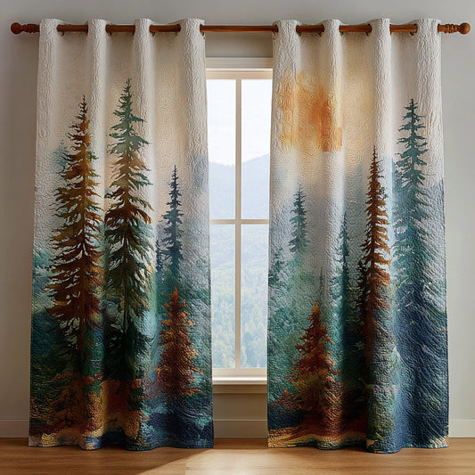 Misty Woods Quilted Curtains NCU0DV8551