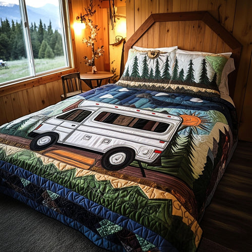 Mobile Escape 3-Piece Quilted Bedding Set NCU0PT6346