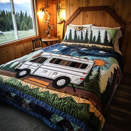 Mobile Escape 3-Piece Quilted Bedding Set NCU0PT6346