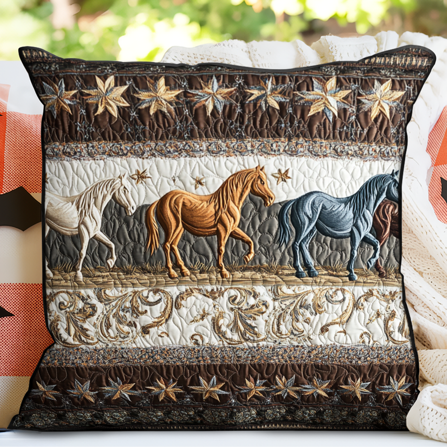 Bridle Beauty Quilted Pillow Case NCU0VH2324