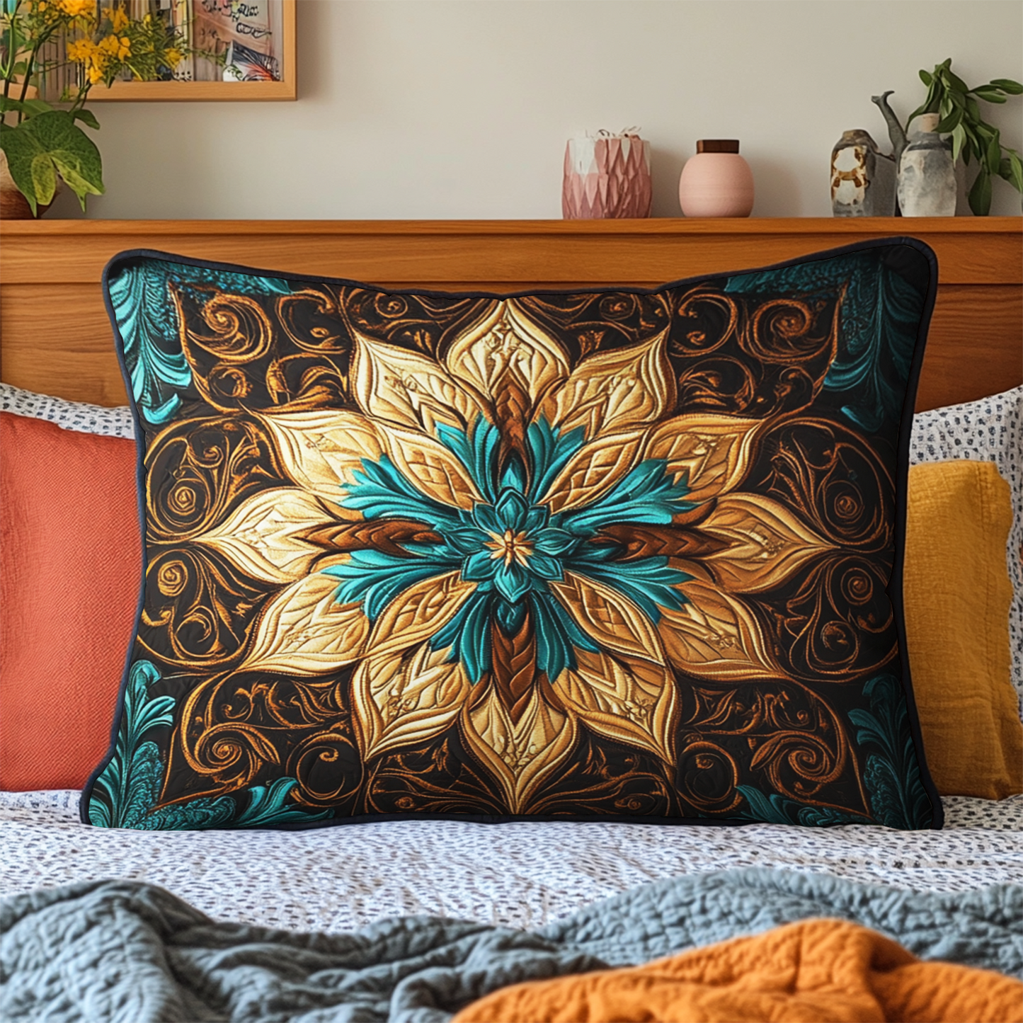 Sunburst Dream Quilted Bedding Pillow Case NCU0VH2646