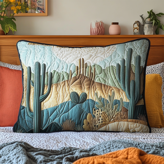 Cactus Haven Quilted Bedding Pillow Case NCU0VH3218