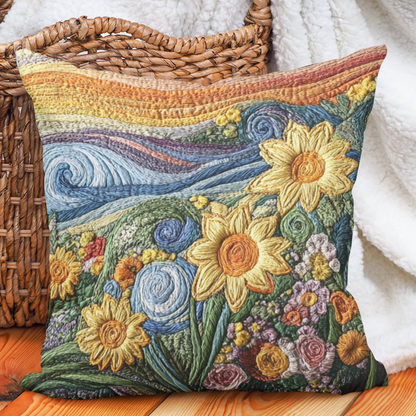 Sunflower Dream Quilted Pillow Case NCU0VH4630