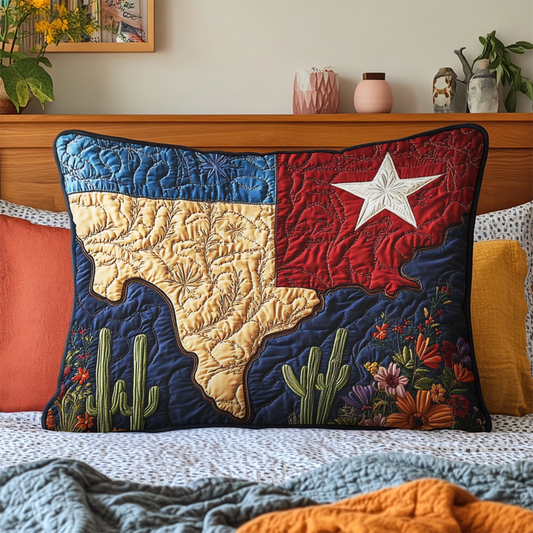Texas Style Quilted Bedding Pillow Case NCU0VH4751