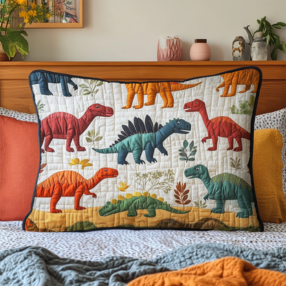 Dino Safari Quilted Bedding Pillow Case NCU0VH3701