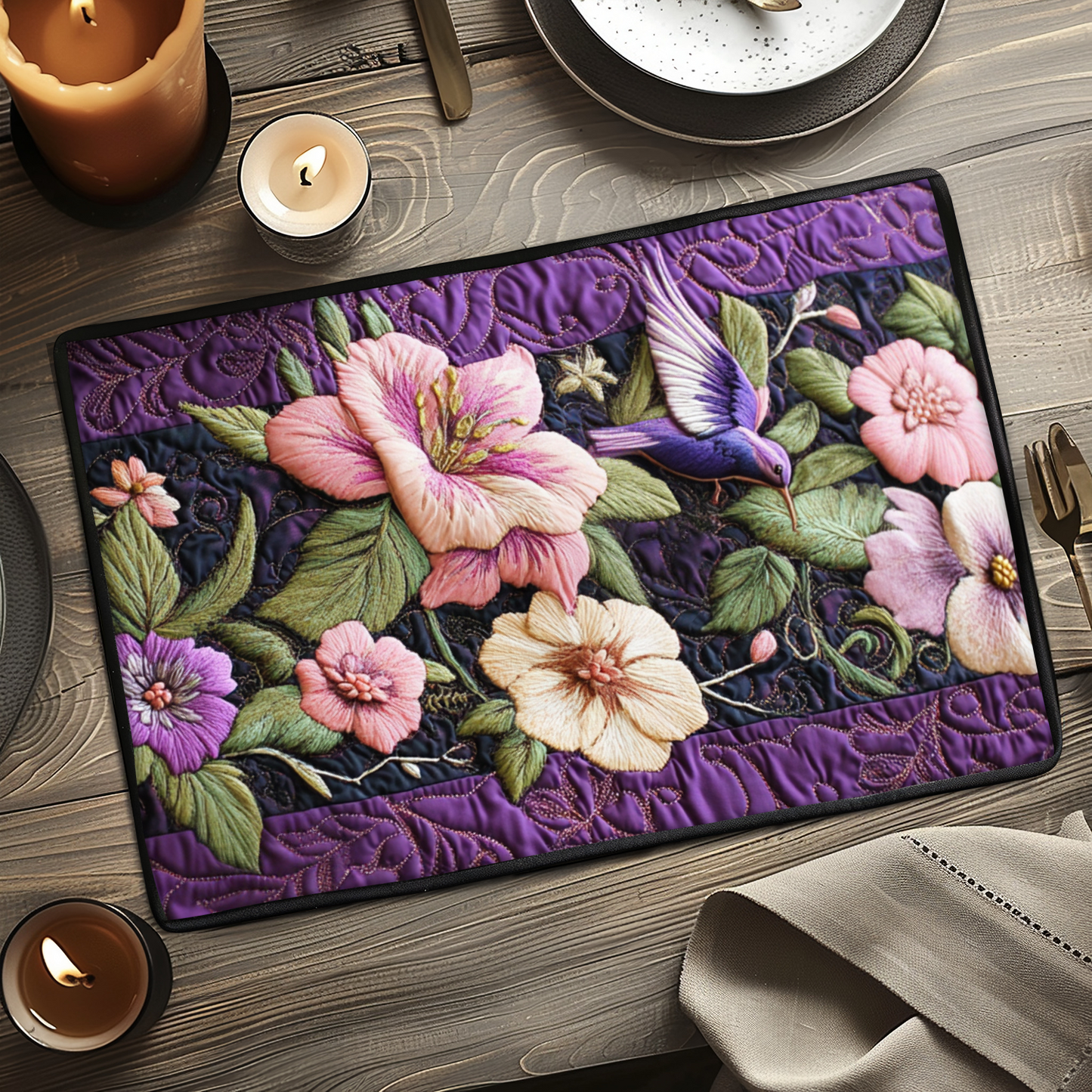 Floral Serenade Quilted Place Mat NCU0VH3705
