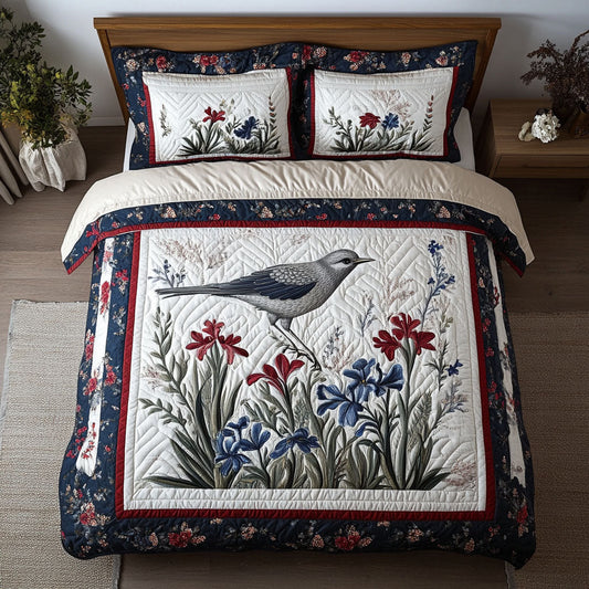 Mockingbird Haven 3-Piece Quilted Bedding Set NCU0PT6250