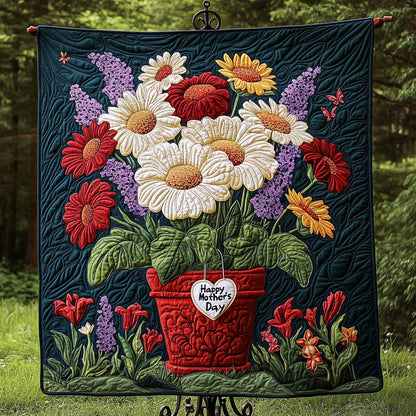 Mom Bouquet Quilted Blanket NCU0NT5337