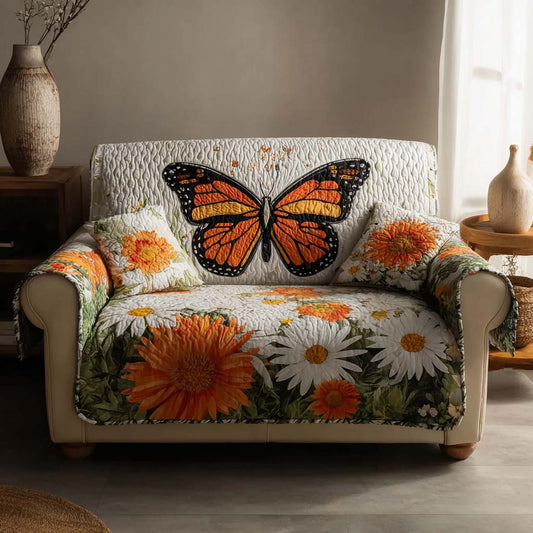 Monarch Daisy Quilted Sofa Cover NCU0HH1843
