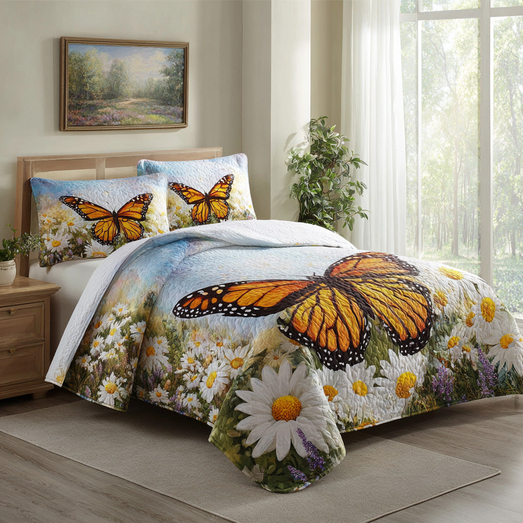 Monarch Meadow 3-Piece Quilted Bedding Set NCU0VL3319