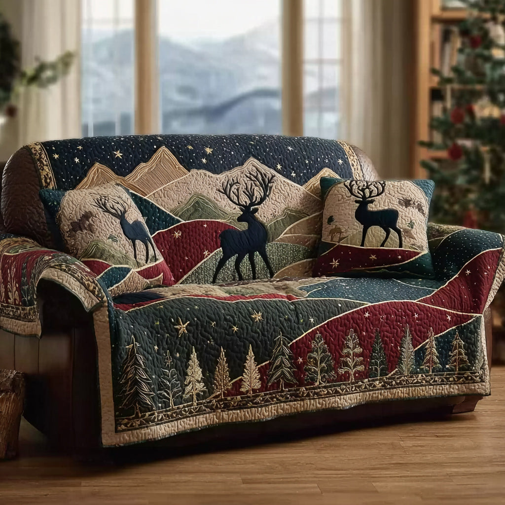 Monarch Stag Quilted Sofa Cover NCU0HH1233