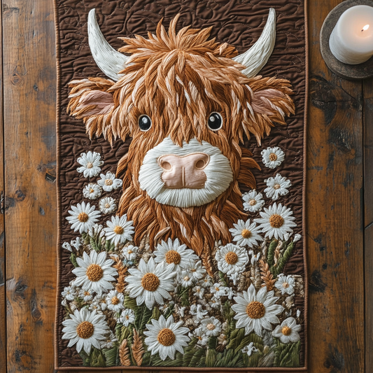 Moo Blossom Quilted Table Runner NCU0VH4304