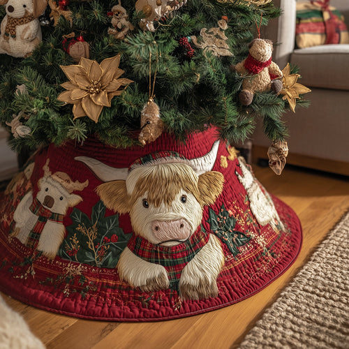 Moo Love Christmas Christmas Quilted Tree Skirt NCU0TH3685