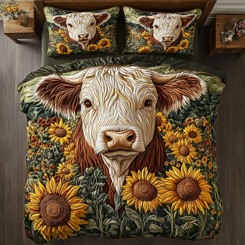 Moo Meadow 3-Piece Quilted Bedding Set NCU0VH5102