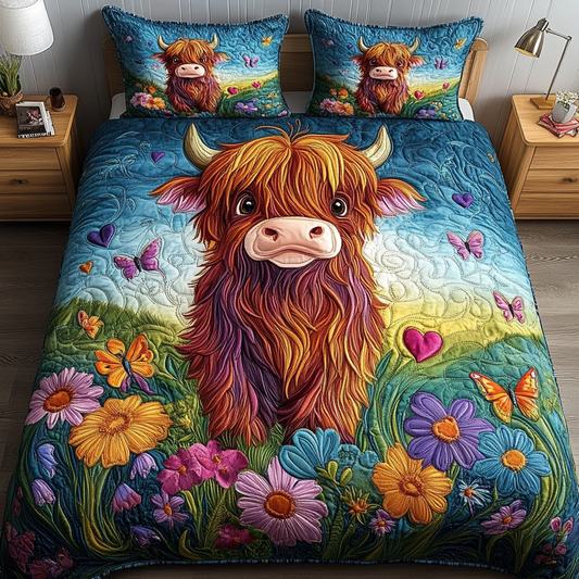 Moo Meadow 3-Piece Quilted Bedding Set NCU0VL2249