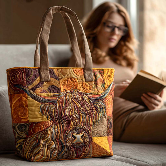 Moody Cow Quilted Tote Bag NCU0NT9009