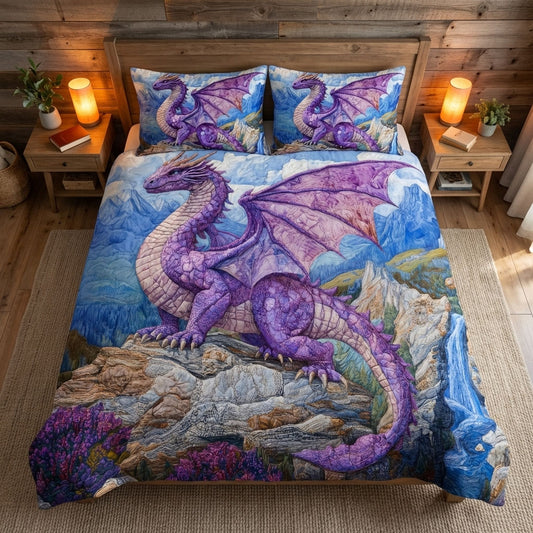 Moon Dragon 3-Piece Quilted Bedding Set NCU0DK12222