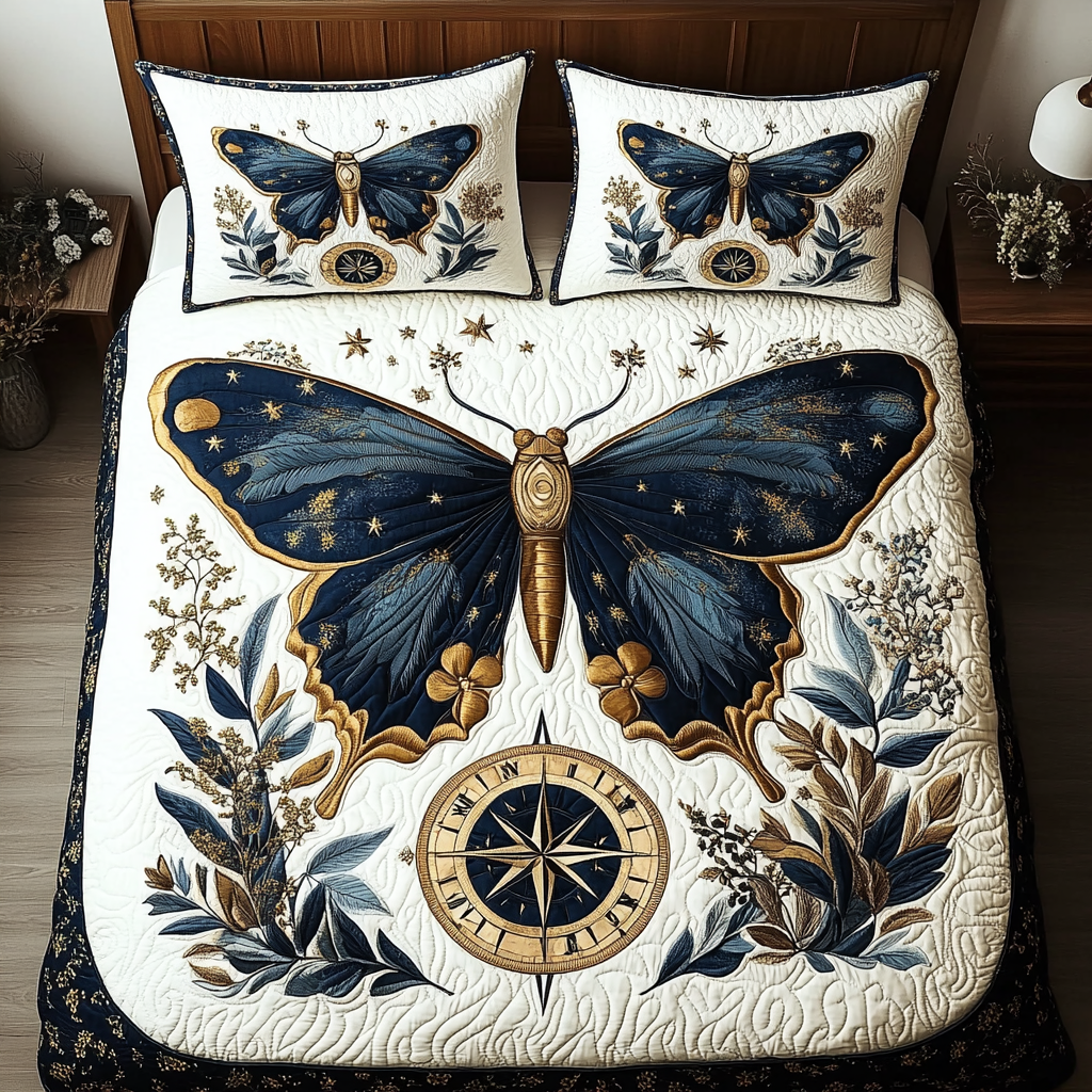 Moon Dust 3-Piece Quilted Bedding Set NCU0VL2370