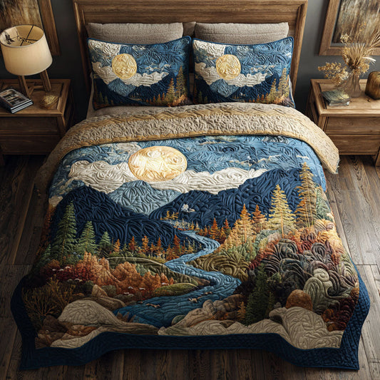 Moon Valley 3-Piece Quilted Bedding Set NCU0TV547