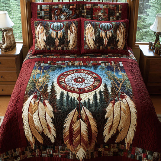Mooncatcher 3-Piece Quilted Bedding Set NCU0PT7391
