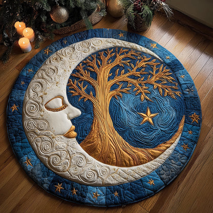 Moonlight Bloom Quilted Round Mat NCU0TH3329