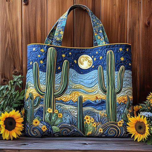Moonlight Bloom Quilted Tote Bag NCU0VL2786