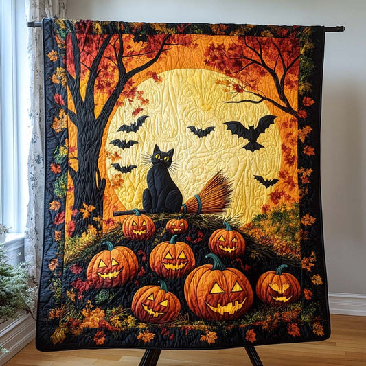Moonlight Cat Quilted Blanket NCU0NT9507