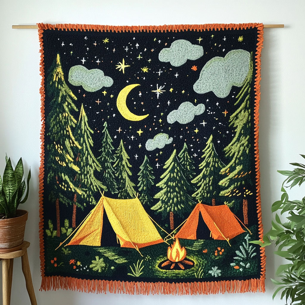 Moonlight Forest Camp Woven Sofa Blanket NCU0NT4757