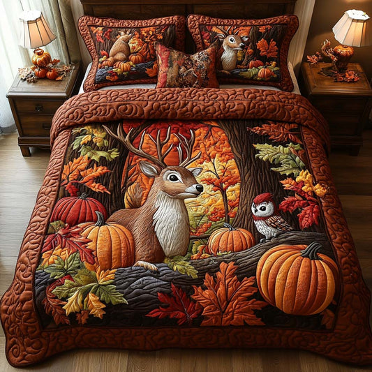 Moonlight Forest Walk 3-Piece Quilted Bedding Set NCU0NT8726